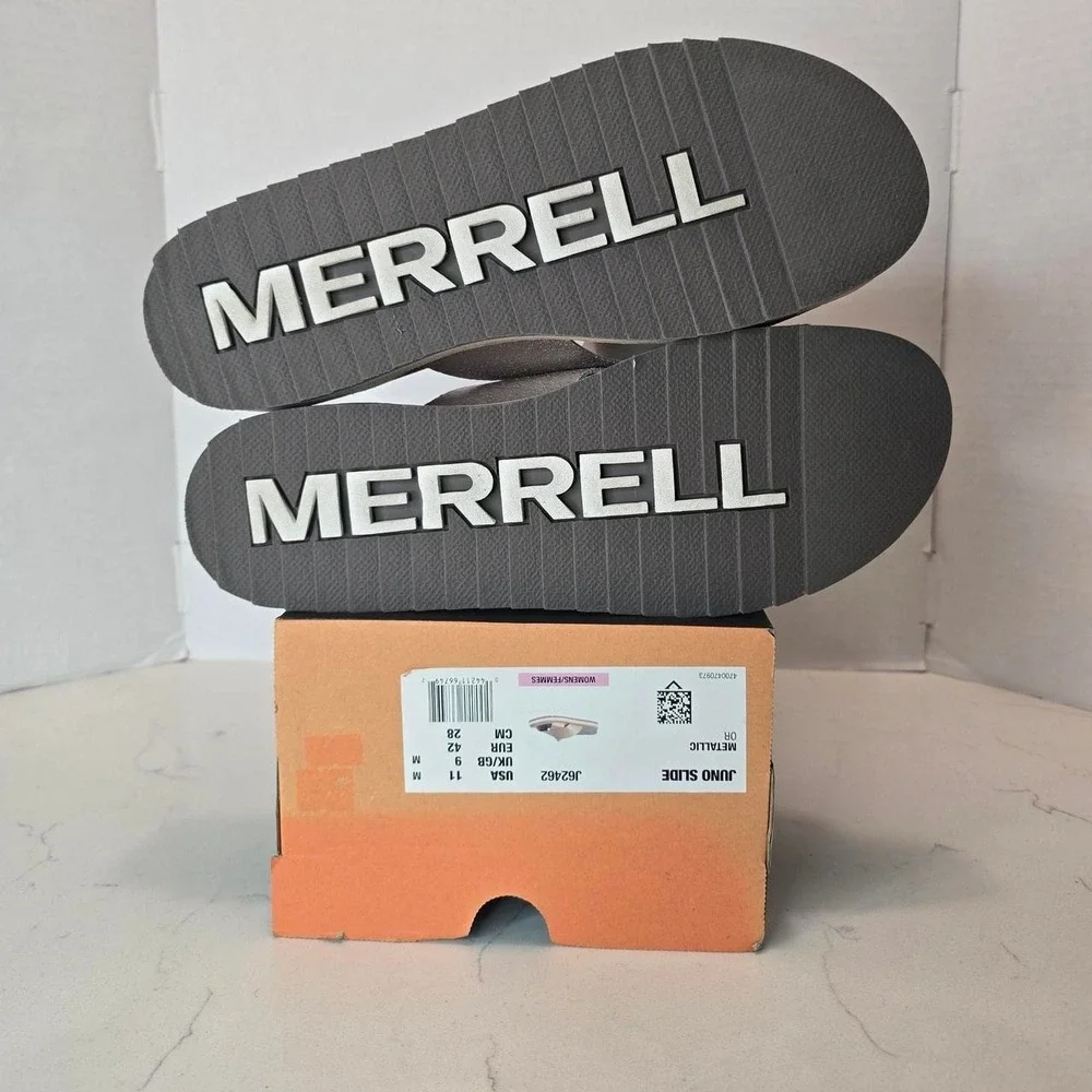 Merrell Juno Slide Sandals in Metallic Bronze Women's Size 11 US